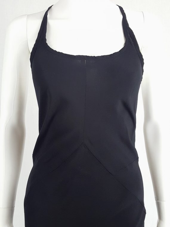 vintage Ann Demeulemeester black strappy dress with mermaid skirt spring 2007 113055