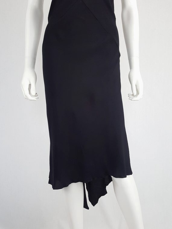 vintage Ann Demeulemeester black strappy dress with mermaid skirt spring 2007 113139