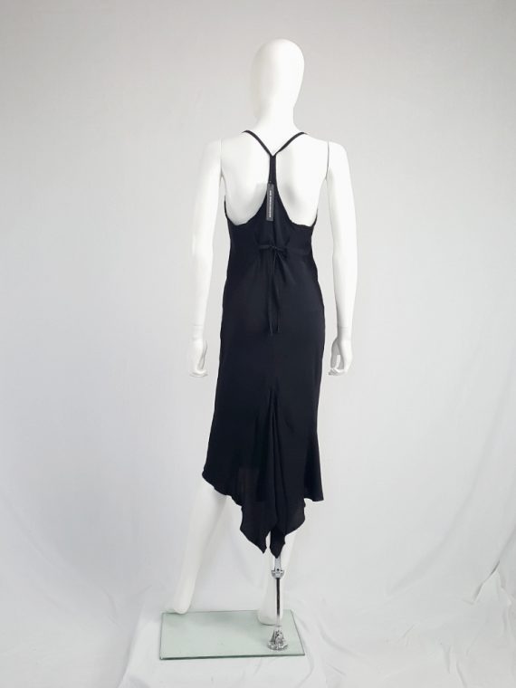 vintage Ann Demeulemeester black strappy dress with mermaid skirt spring 2007 113333