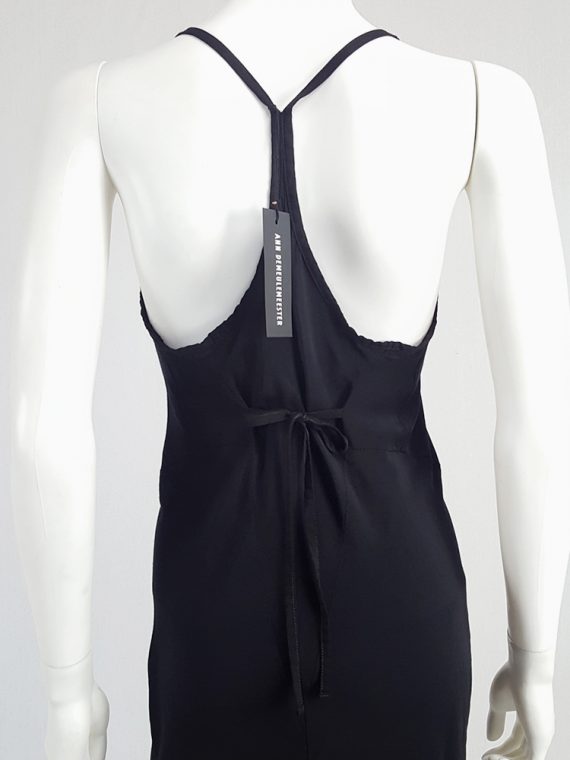 vintage Ann Demeulemeester black strappy dress with mermaid skirt spring 2007 113404