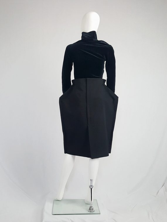vintage Comme des Garcons black 2D paperdoll skirt fall 2012 111632