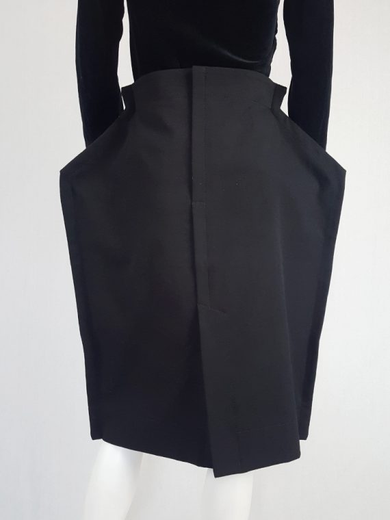 vintage Comme des Garcons black 2D paperdoll skirt fall 2012 111725