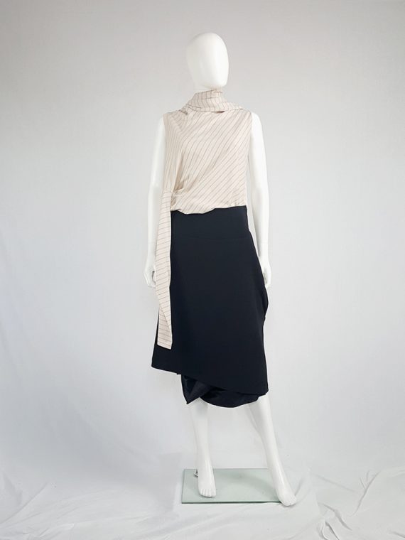 vintage Maison Martin Margiela black sideways worn skirt spring 2005 141933