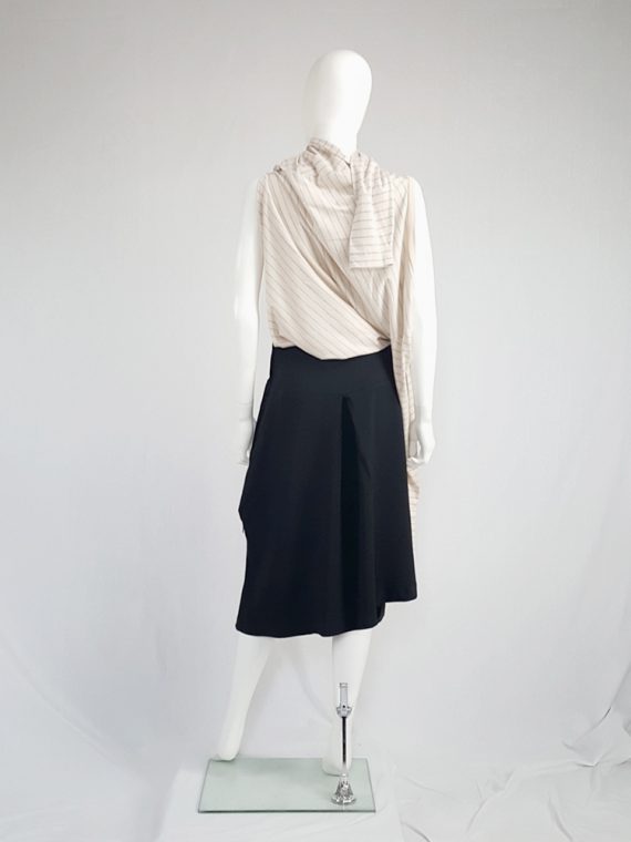 vintage Maison Martin Margiela black sideways worn skirt spring 2005 142124