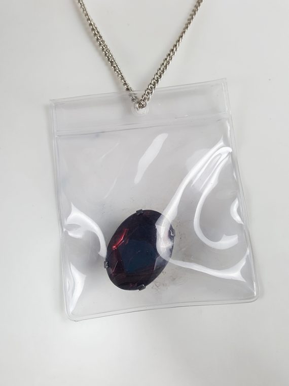 vintage Margiela MM6 necklace with cut stone in plastic bag Spring 2007 113405