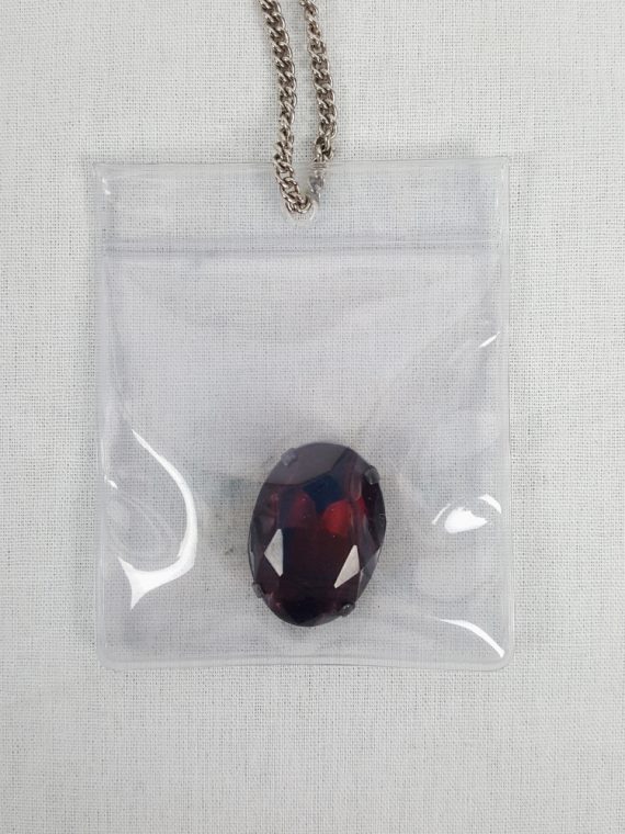 vintage Margiela MM6 necklace with cut stone in plastic bag Spring 2007 113755