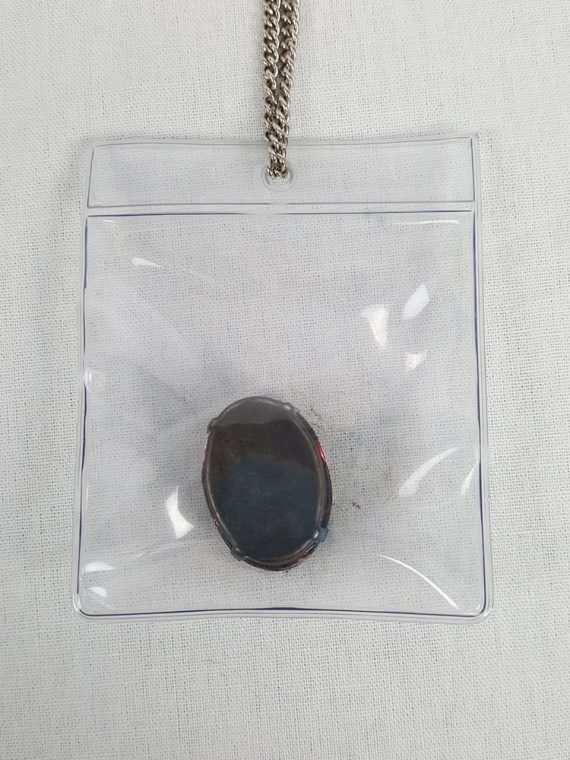 vintage Margiela MM6 necklace with cut stone in plastic bag Spring 2007 113839