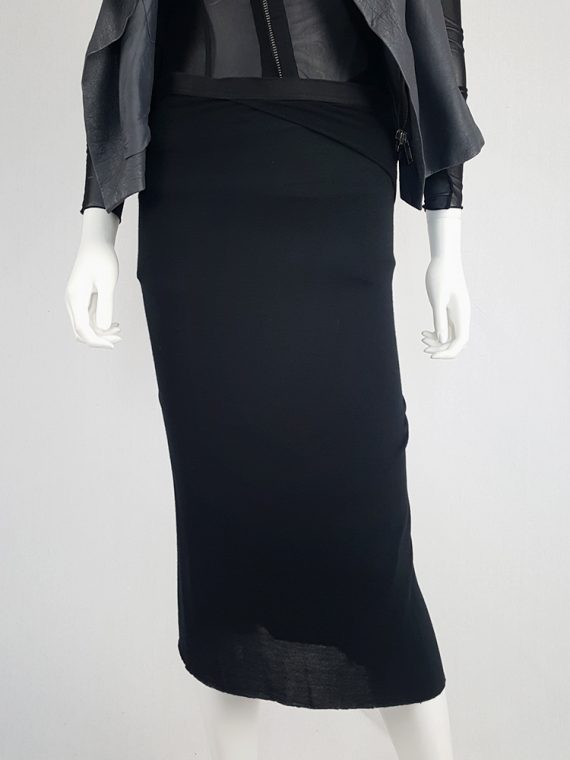 vintage Rick Owens CITROeN black draped skirt with back slit spring 2004 132536(0)