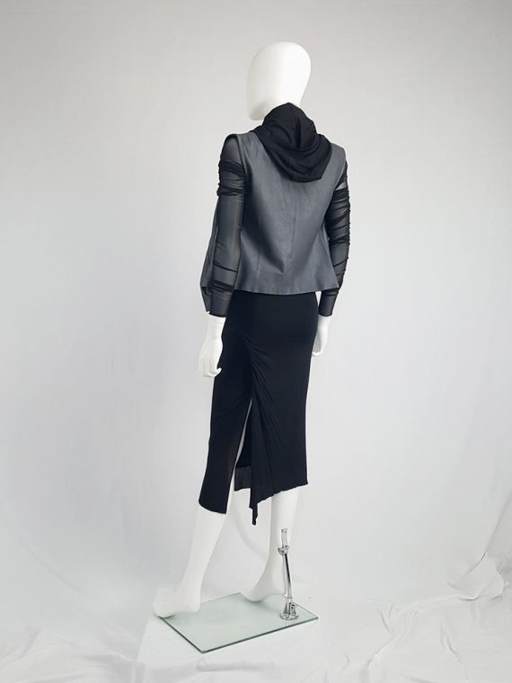 vintage Rick Owens CITROeN black draped skirt with back slit spring 2004 132830
