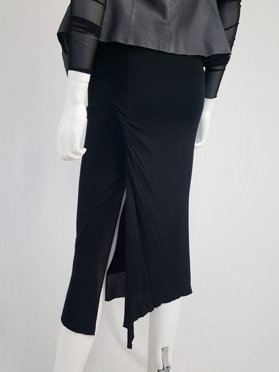 vintage Rick Owens CITROeN black draped skirt with back slit spring 2004 132851