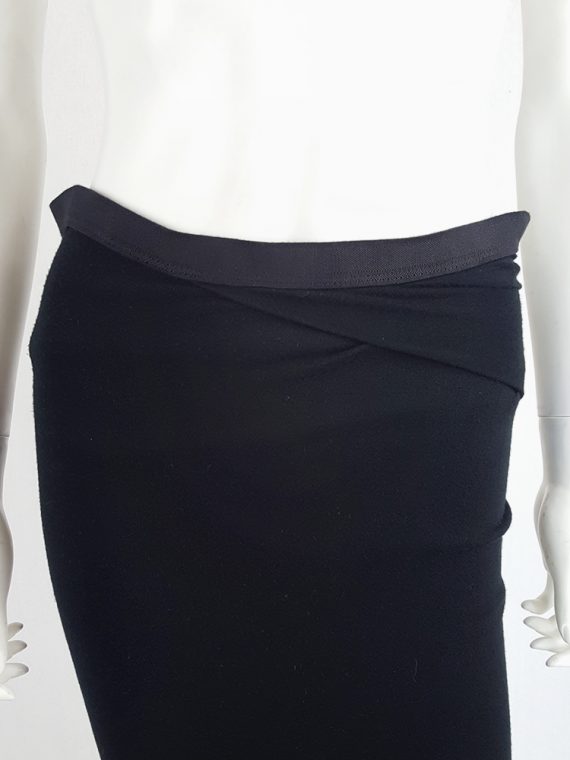 vintage Rick Owens CITROeN black draped skirt with back slit spring 2004 133416