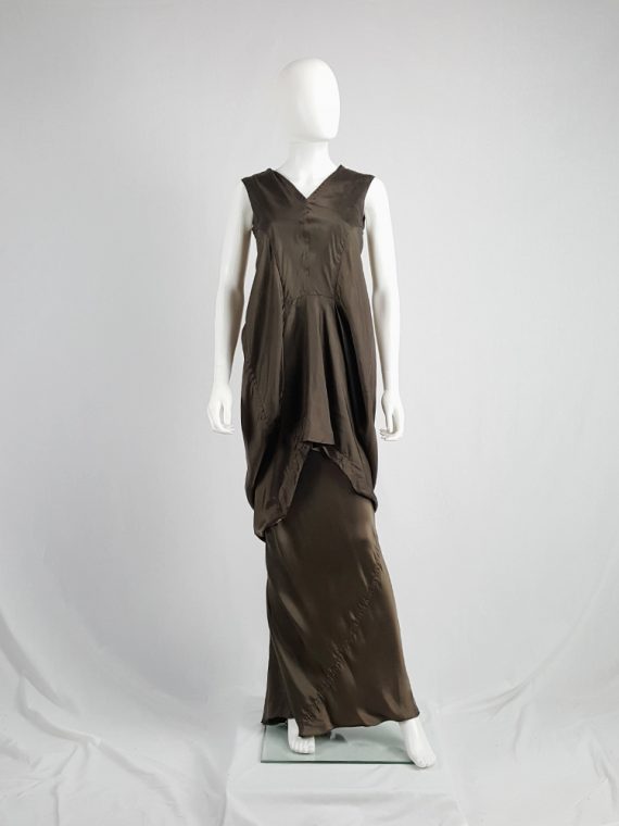 vintage Rick Owens VICIOUS brown asymmetric tunic or dress spring 2014 101437