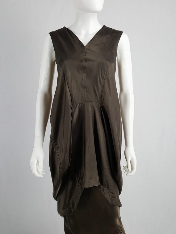 vintage Rick Owens VICIOUS brown asymmetric tunic or dress spring 2014 101500