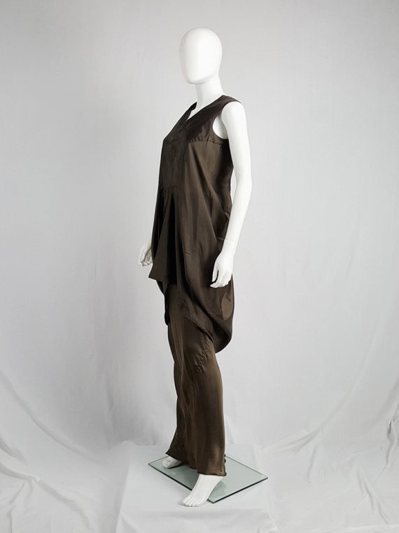 vintage Rick Owens VICIOUS brown asymmetric tunic or dress spring 2014 101609