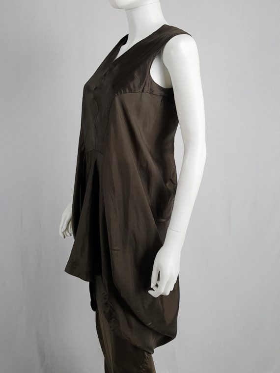 vintage Rick Owens VICIOUS brown asymmetric tunic or dress spring 2014 101623