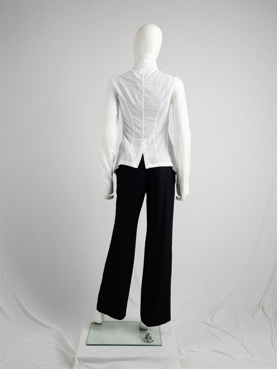 vintage Ann Demeulemeester white shirt with cutaway hem runway spring 2006 124922