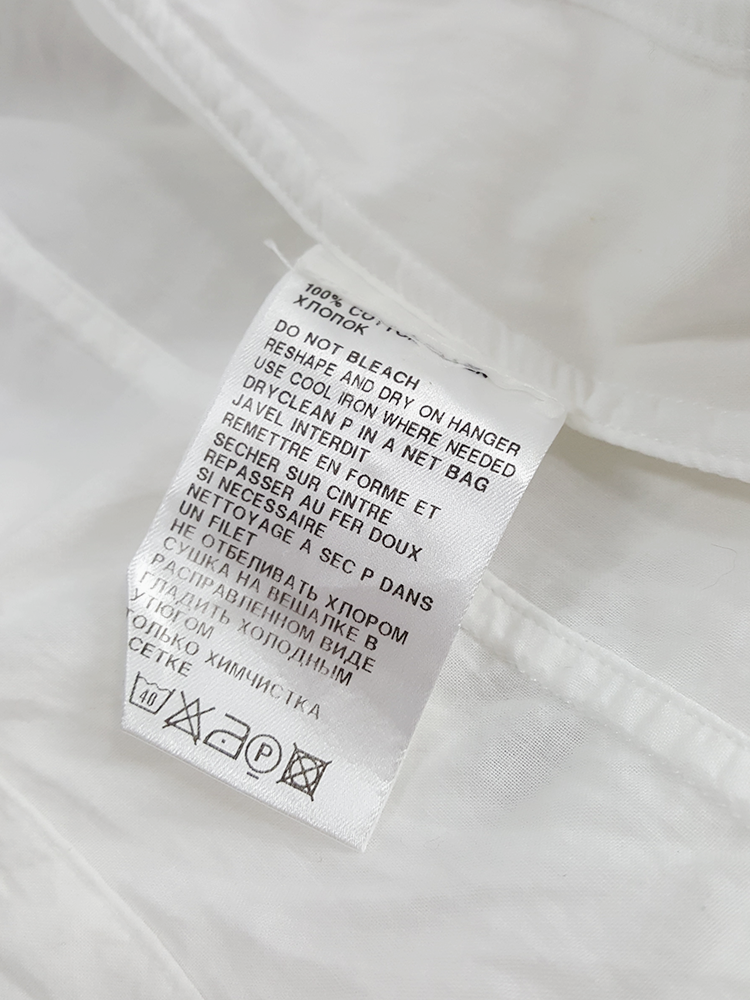 Ann Demeulemeester white shirt with cutaway hem — spring 2006 - V A N ...