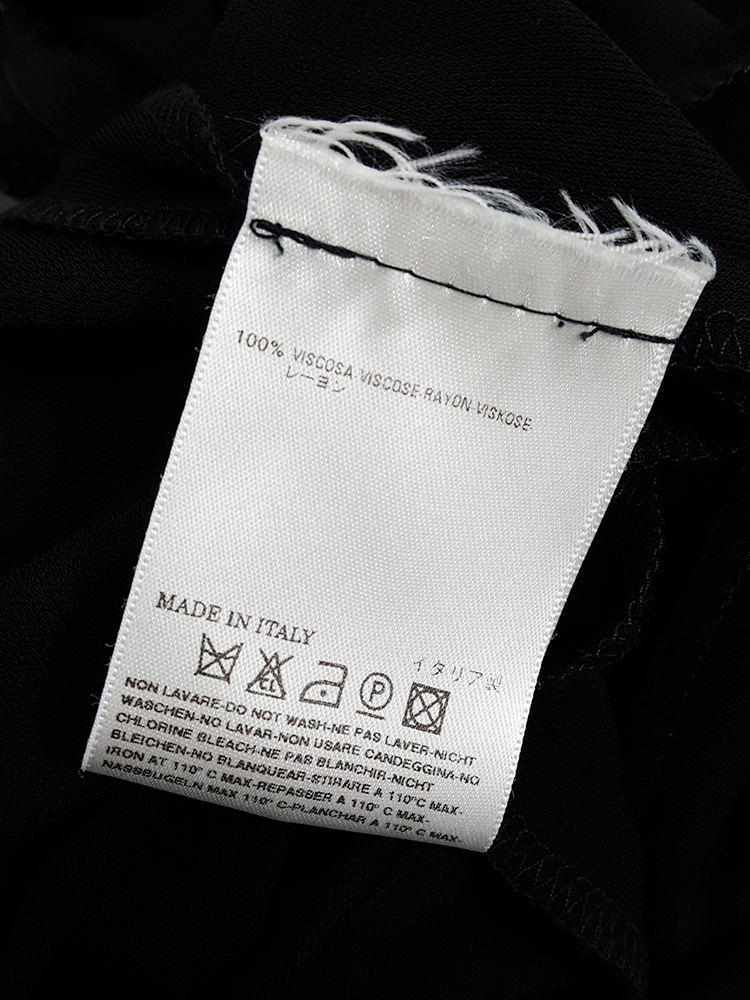 Maison Martin Margiela black jumpsuit with draped back — fall 2007 - V ...