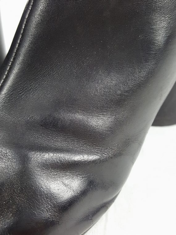 vintage Maison Martin Margiela black leather tabi boots with block heel 1990s archive 112135