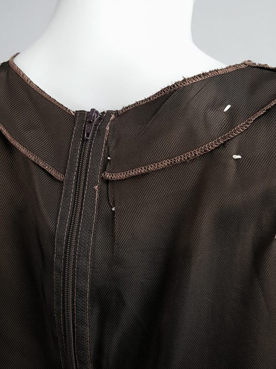 vintage Maison Martin Margiela brown inside-out top in lining fabric runway fall 1995 125242