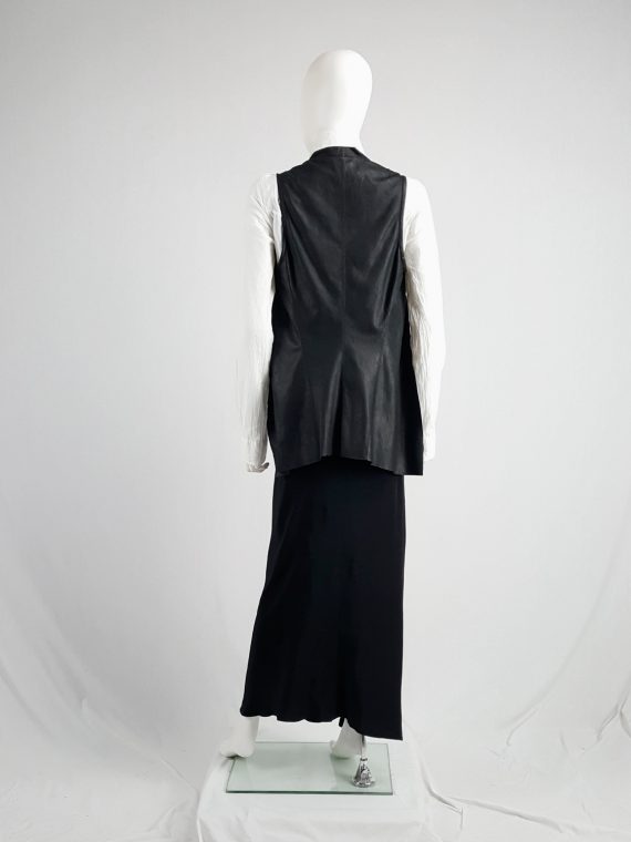 archive Ann Demeulemeester black maxi skirt with asymmetric hem 1990s 90s 131002