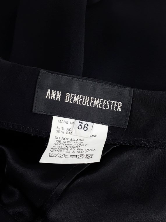 archive Ann Demeulemeester black maxi skirt with asymmetric hem 1990s 90s 131415
