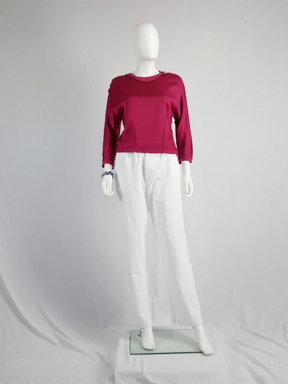 vintage Maison Martin Margiela pink jumper reproduction of a dress lining runway fall 1995 collection114124
