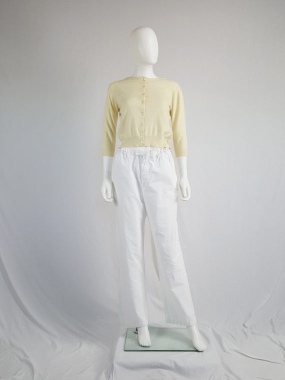 vintage Maison Martin Margiela white trousers with drawstring waist runway spring 1993 collection archive 123719