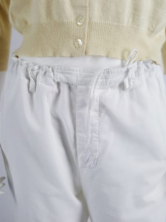 vintage Maison Martin Margiela white trousers with drawstring waist runway spring 1993 collection archive 123959