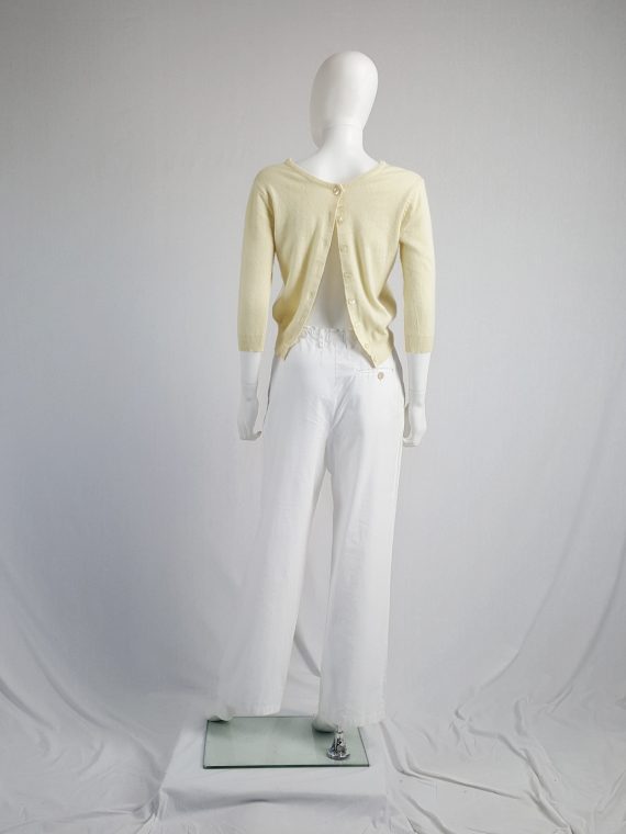 vintage Maison Martin Margiela white trousers with drawstring waist runway spring 1993 collection archive 124036