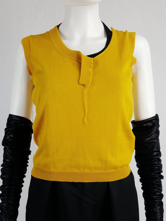 vintage Maison Martin Margiela yellow top with torn details spring 2006 132236