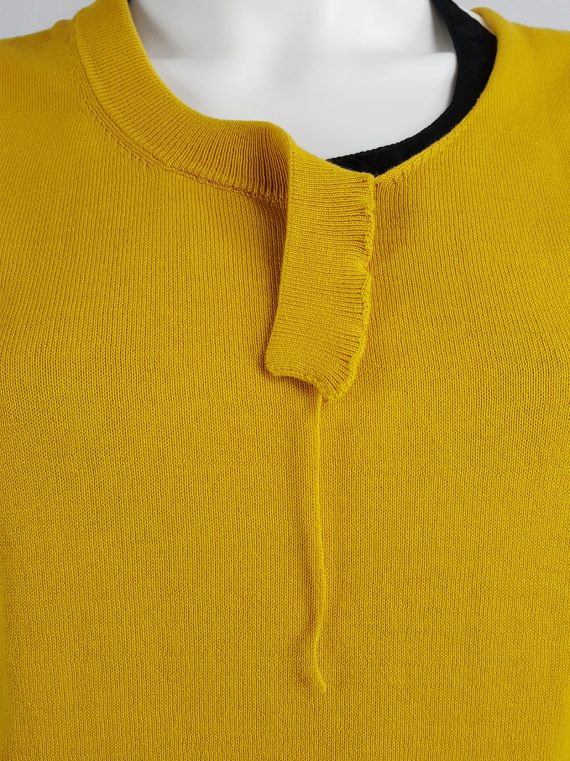vintage Maison Martin Margiela yellow top with torn details spring 2006 132255