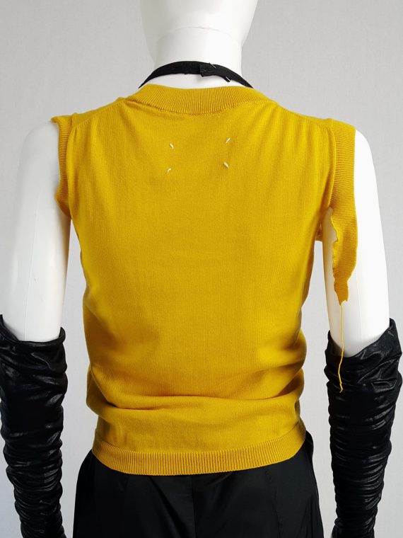 vintage Maison Martin Margiela yellow top with torn details spring 2006 132418