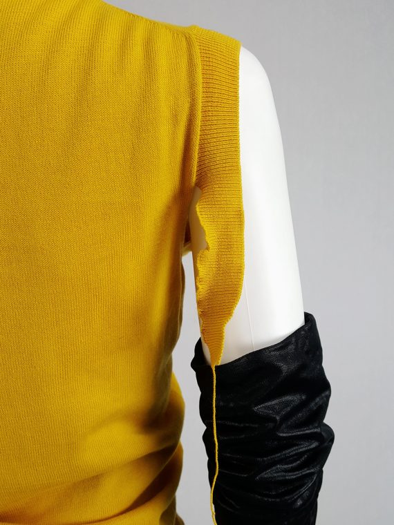 vintage Maison Martin Margiela yellow top with torn details spring 2006 132456
