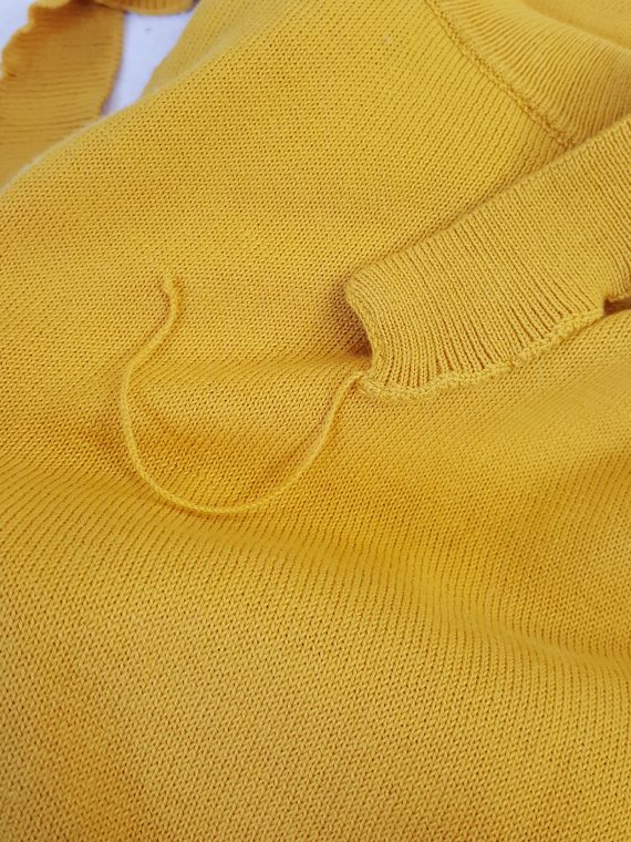vintage Maison Martin Margiela yellow top with torn details spring 2006 132728
