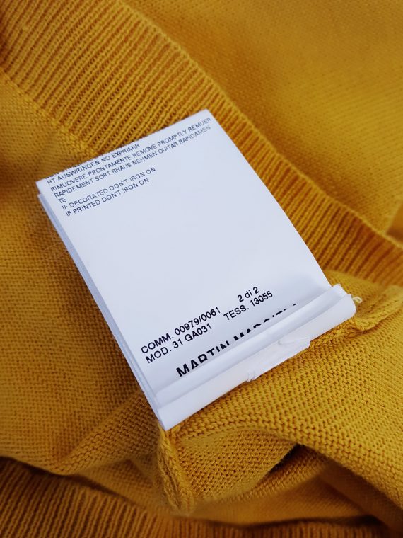 vintage Maison Martin Margiela yellow top with torn details spring 2006 132749