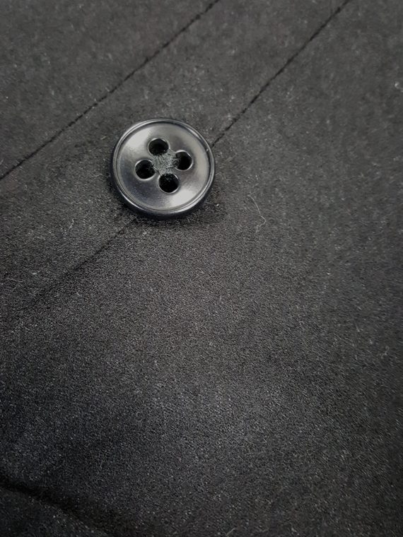 Ann Demeulemeester black asymmetric button-up blazer 151720