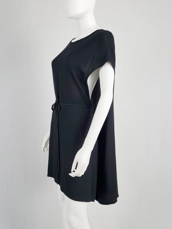 vintage Ann Demeulemeester black grecian dress with open sides 142206