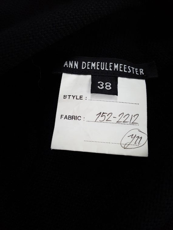 vintage Ann Demeulemeester black tunic with deep v neck fall 2015 122917
