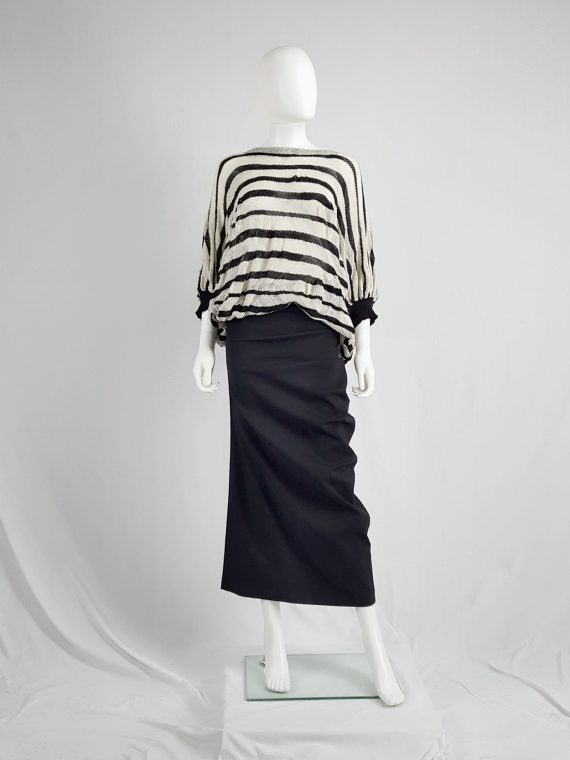 vintage Comme des Garcons Robe de chambre black curved skirt AD 1999133822