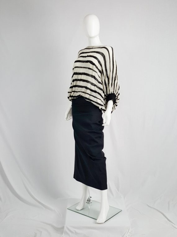 vintage Comme des Garcons Robe de chambre black curved skirt AD 1999133956