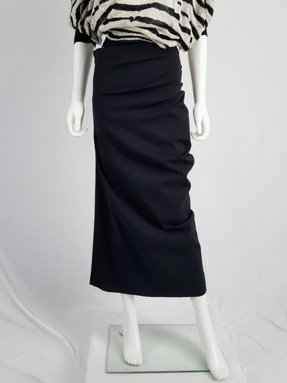 vintage Comme des Garcons Robe de chambre black curved skirt AD 1999134418