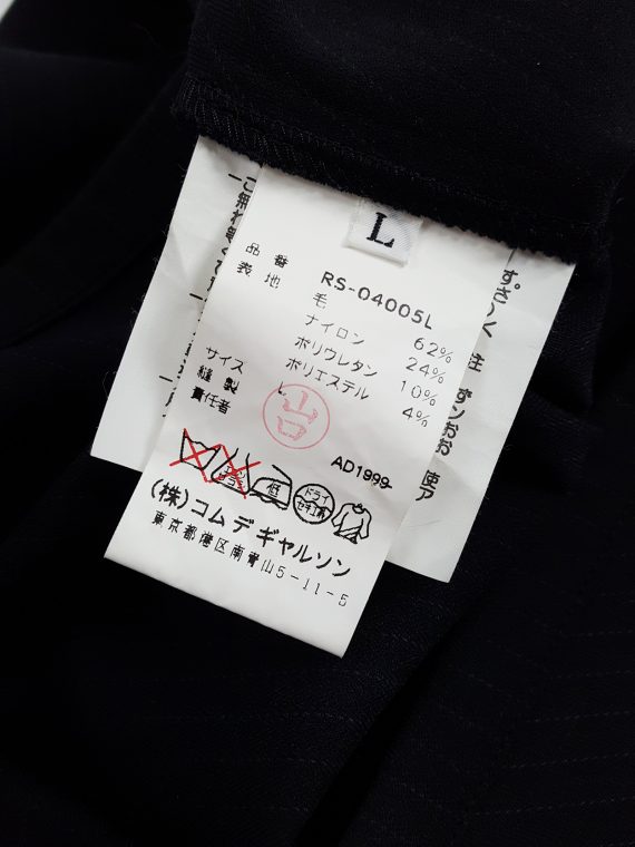vintage Comme des Garcons Robe de chambre black curved skirt AD 1999134722