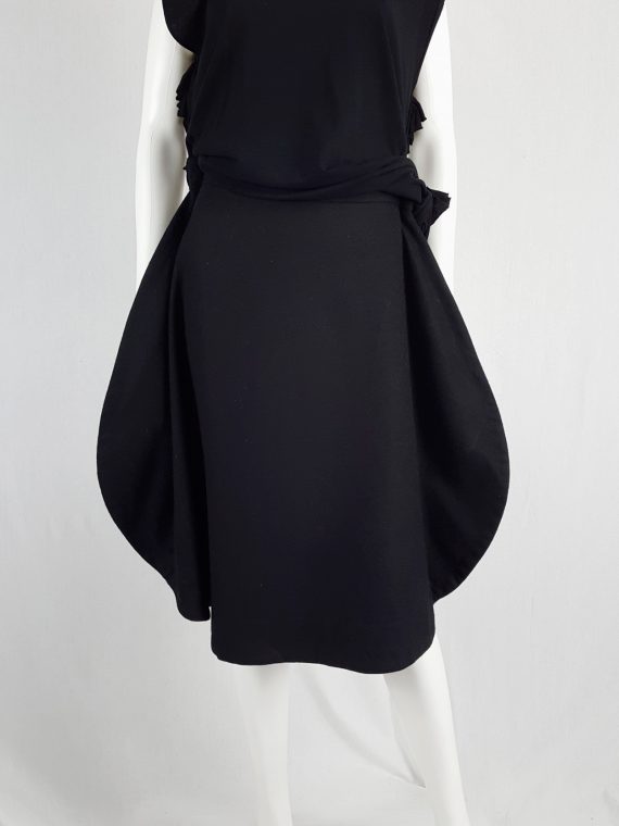 vintage Comme des Garcons black 2D circle skirt fall 2012 130610