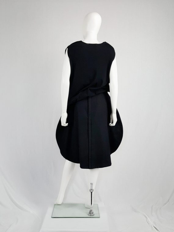 vintage Comme des Garcons black 2D circle skirt fall 2012 131147