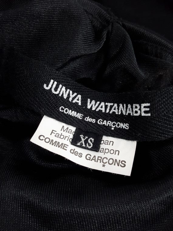 vintage Junya Watanabe black draped dress with pyramid studs fall 2015 141215