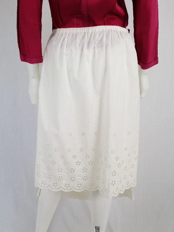 vintage Maison Martin Margiela artisanal white skirt made of underskirts spring 2004 135630