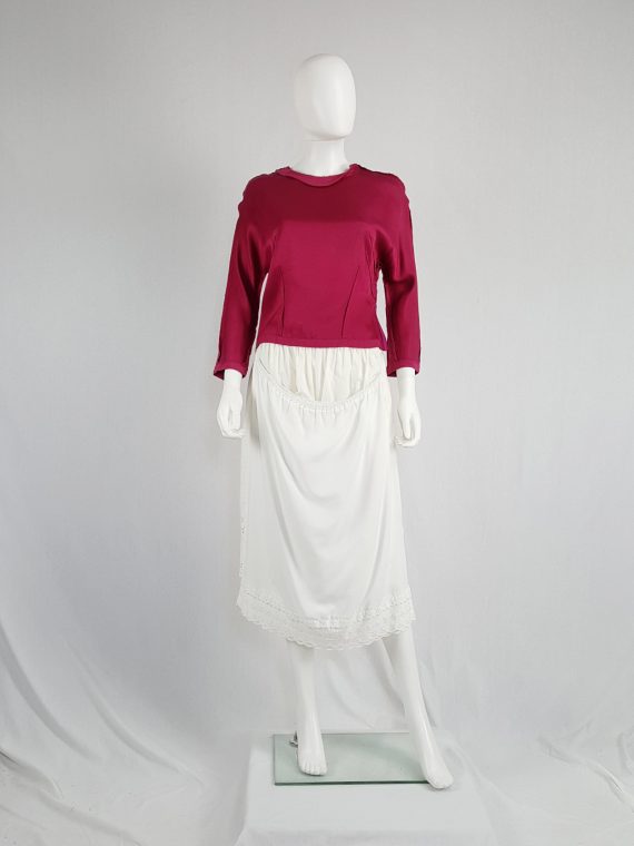 vintage Maison Martin Margiela artisanal white skirt made of underskirts spring 2004 135832