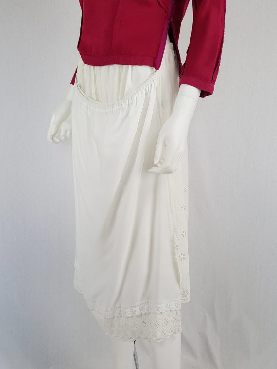 vintage Maison Martin Margiela artisanal white skirt made of underskirts spring 2004 140059