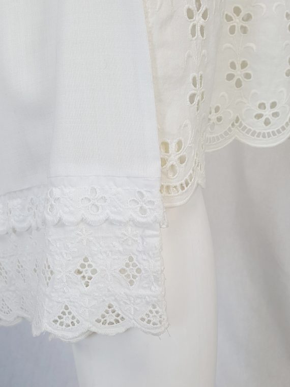 vintage Maison Martin Margiela artisanal white skirt made of underskirts spring 2004 140126(0)